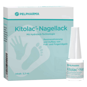 Kitolac-Nagellack von Pelpharma zur Remineralisierung und zum Aufbau von Fuß- und Fingernägeln, 3,3 ml.