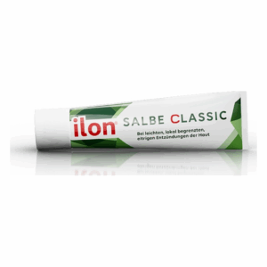 Ilon Salbe Classic in einer Tube, geeignet zur Behandlung leichter, lokaler Hautentzündungen.