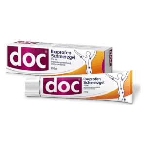 Tube mit Ibuprofen Schmerzgel, 5% Gel, zur äußerlichen Anwendung, entlastet Schmerzen und Entzündungen, 150 g.