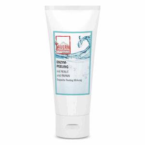 Tube mit Enzym-Peeling, enthält Perlit und Papain, für doppelte Peeling-Wirkung, weißes Design.