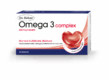 Verpackung von Dr. Böhm Omega 3 complex Kapseln, zur Unterstützung normaler Blutwerte, mit Herzsymbol.
