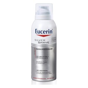 Eucerin Rasiercreme im Sprühbehälter, besonders geeignet für empfindliche Haut, mit Anti-Irritationsformel.