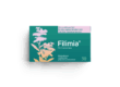 Verpackung von Filimia Filmtabletten mit Pflanzenmotiven, unterstützt bei Erkältungen und Gelenkschmerzen.