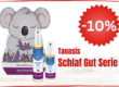 Produkte der Taoasis Schlaf Gut Serie mit einem Koala und einem Rabatt von 10 Prozent.
