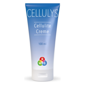Tubus mit Cellulite Creme in blauer Farbe, Inhalt 100 ml, mit buntem Logo unten.