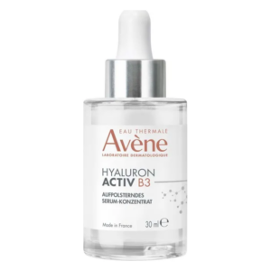 Avene Hyaluron Activ B3 Serum-Konzentrat in einer transparenten Flasche mit Pipette, 30 ml.